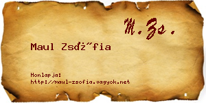 Maul Zsófia névjegykártya
