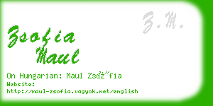 zsofia maul business card